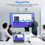 اتصال دانگل بی‌سیم Powerology به پورت HDMI تلویزیون برای انتقال بی‌سیم محتوا