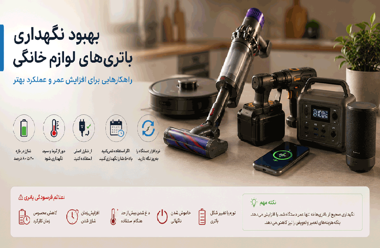 بهبود-نگهداری-باتری‌های-لوازم-خانگی؛-راهکارهایی-برای-افزایش-عمر-و-عملکرد-بهتر
