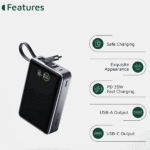 پاوربانک ظرفیت 20000 میلی آمپر ساعت گرین لاین Green Lion Madrid 20 Power Bank PD 35W