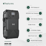 پاوربانک ظرفیت 20000 میلی آمپر ساعت گرین لاین Green Lion Solar 5-Panel Power Bank