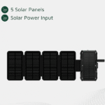 پاوربانک ظرفیت 20000 میلی آمپر ساعت گرین لاین Green Lion Solar 5-Panel Power Bank