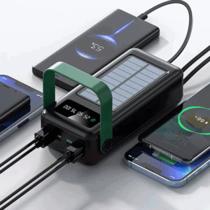 پاوربانک خورشیدی ظرفیت 50000 میلی آمپر ساعت گرین لاین Solar Max – مشکی