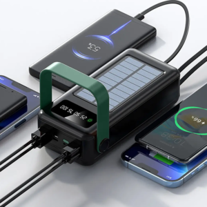 پاوربانک خورشیدی ظرفیت 80000 میلی آمپر ساعت گرین لاین Solar Max – مشکی