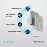 پاوربانک ۱۰۰۰۰ میلیآمپر پاورلوژی مدل MagSafe 20W PD