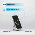 پاوربانک ۱۰۰۰۰ میلی‌آمپر پاورلوژی مدل MagSafe Power Glass