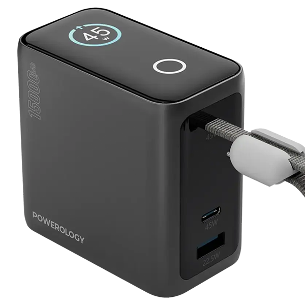 پاوربانک ۱۵۰۰۰ میلی‌آمپر پاورلوژی Mini PowerBank