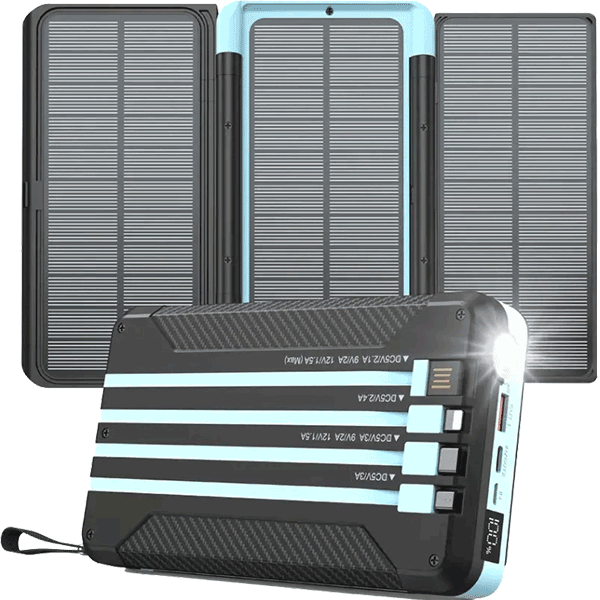 پاوربانک خورشیدی 16000 میلی آمپر پاورلوژی Solar Multi-Cable