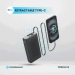 پاوربانک ۲۰۰۰۰ میلی‌آمپر پاورلوژی مدل Retractable Cable