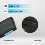 پاوربانک خورشیدی ۲۰۰۰۰ میلی آمپر پاورلوژی Solar Wireless Charging
