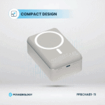 پاوربانک ۳۰۰۰۰ میلی‌آمپر پاورلوژی مدل MagSafe Aluminum