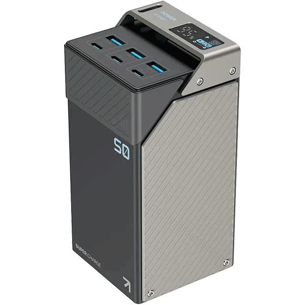 پاوربانک ۵۰۰۰۰ میلی‌آمپر پاورلوژی مدل 65W 3×PD USB