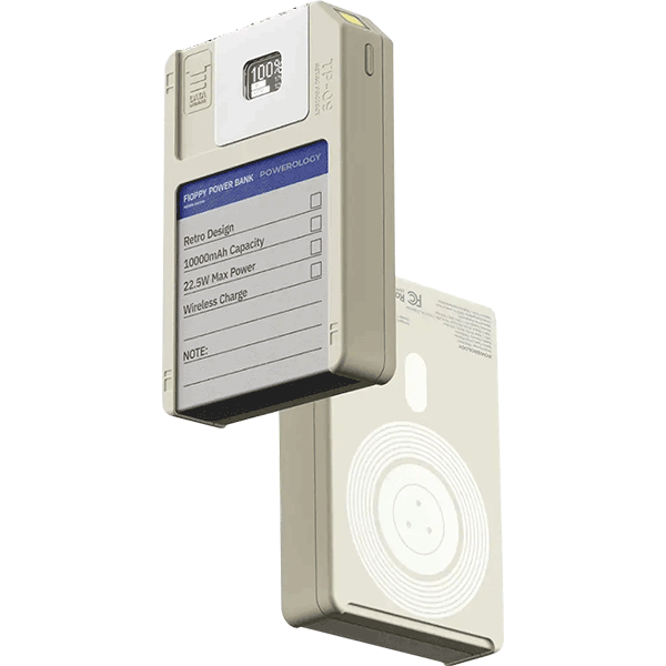 پاوربانک 10۰۰۰ میلی‌آمپر پاورلوژی Floppy Disk Retro MagSafe