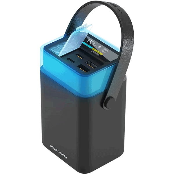 پاوربانک 40000 میلی آمپری پاورولوژی Powerology Halo Beam 40000mAh Power Bank PD 65W