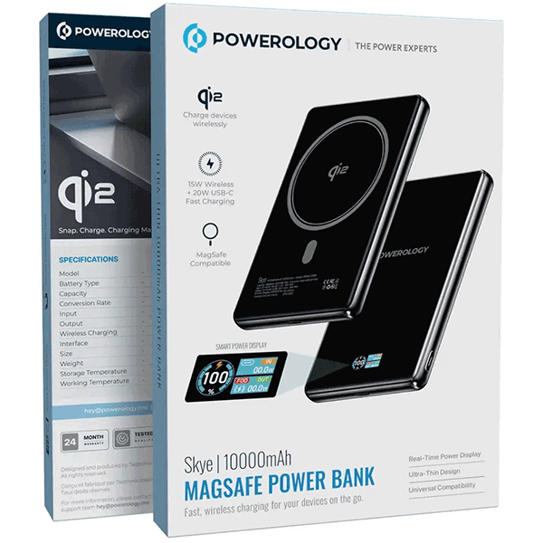 پاوربانک 10۰۰۰ میلیآمپر پاورلوژی Sky MagSafe PowerBank