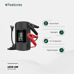 جامپ استارتر و کمپرسور باد گرین لاین 12000mAh 12V – مشکی
