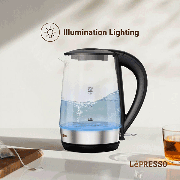 کتری برقی شیشه ای لپرسو 360 Transparent