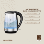 کتری برقی شیشه ای لپرسو 360 Transparent