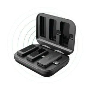 ست میکروفون دوگانه بی‌سیم پاورلوژی MFI Lavalier PWMIC2BK – مشکی