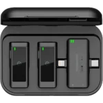 ست میکروفون دوگانه بی‌سیم پاورلوژی MFI Lavalier PWMIC2BK